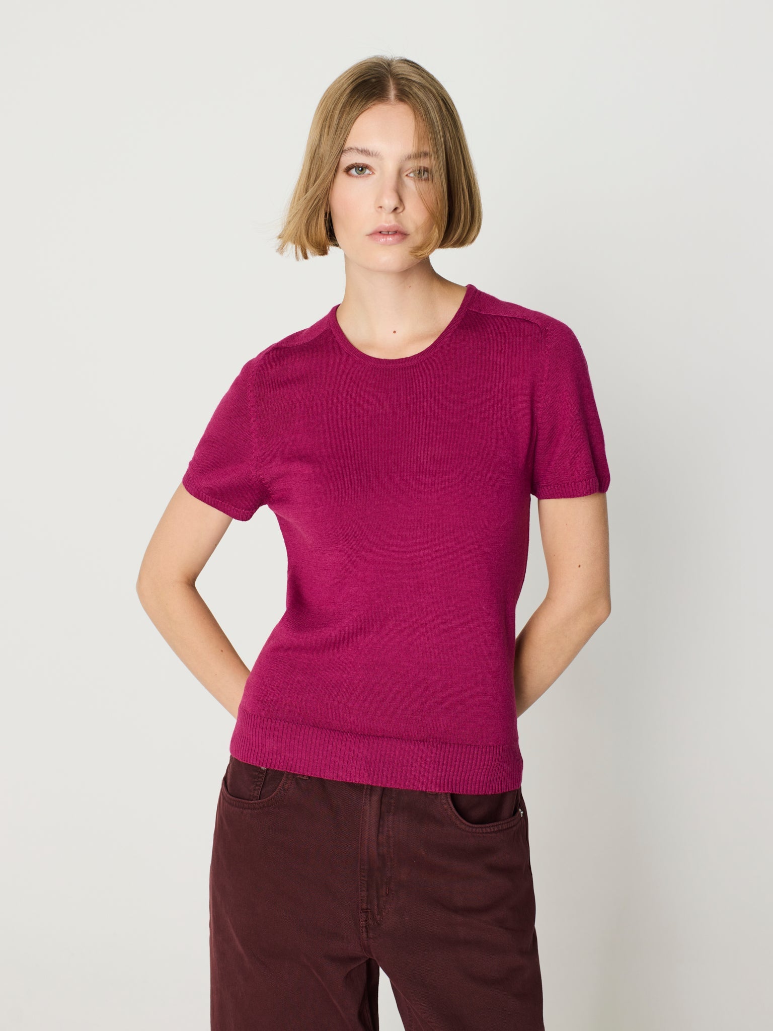 Twinset de cuello redondo