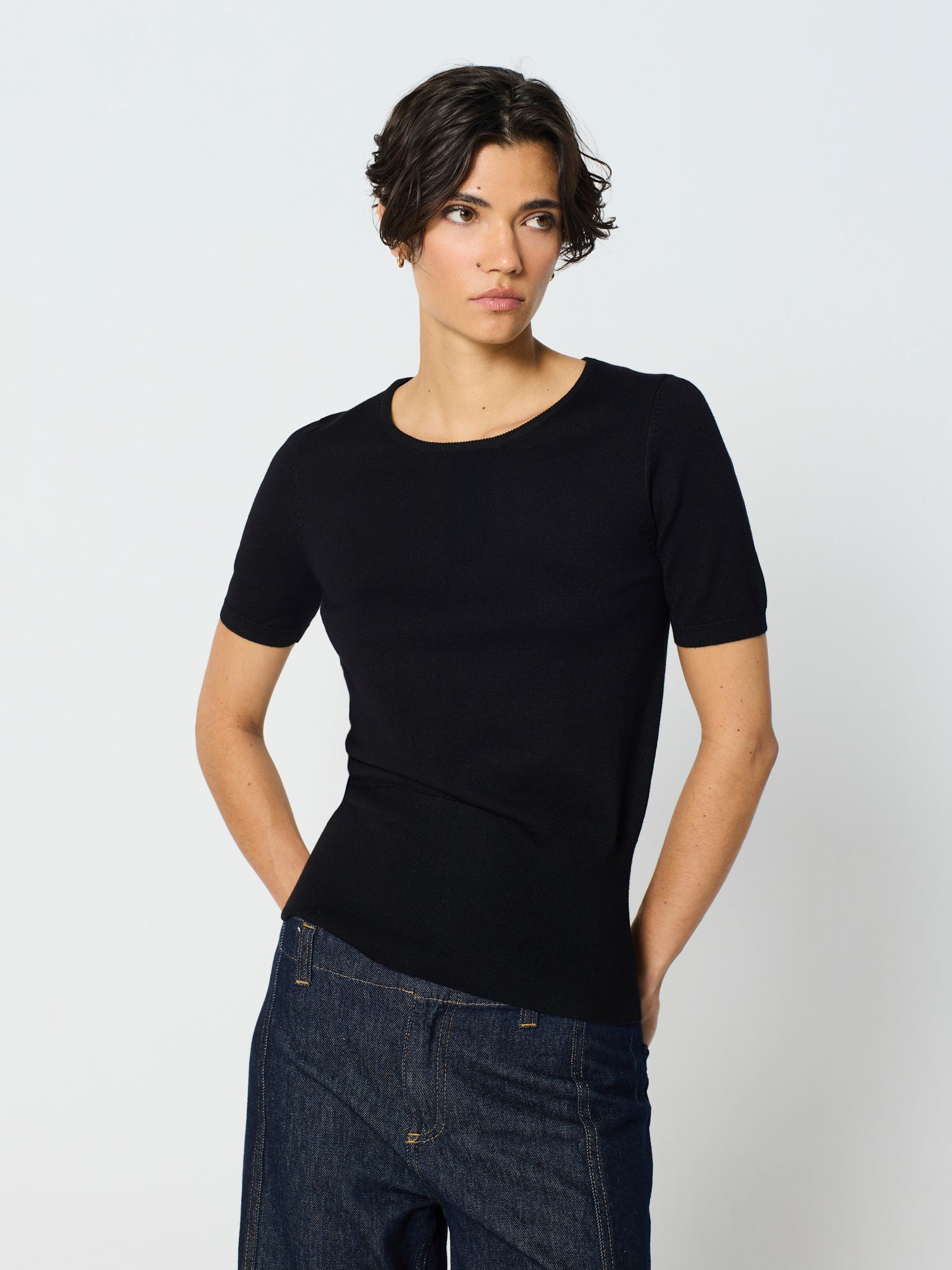 Twinset amb canalé ample als baixos