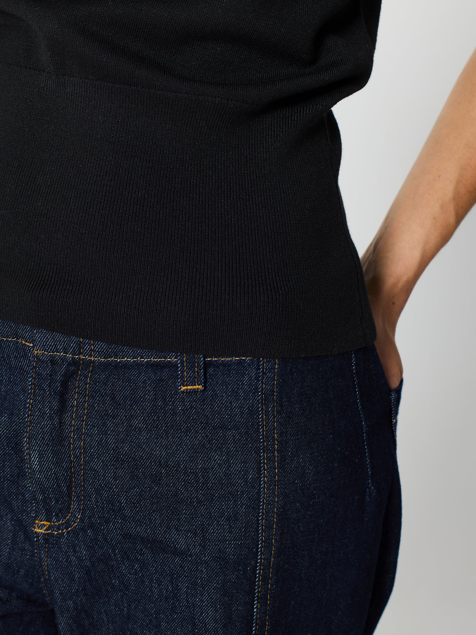 Twinset amb canalé ample als baixos