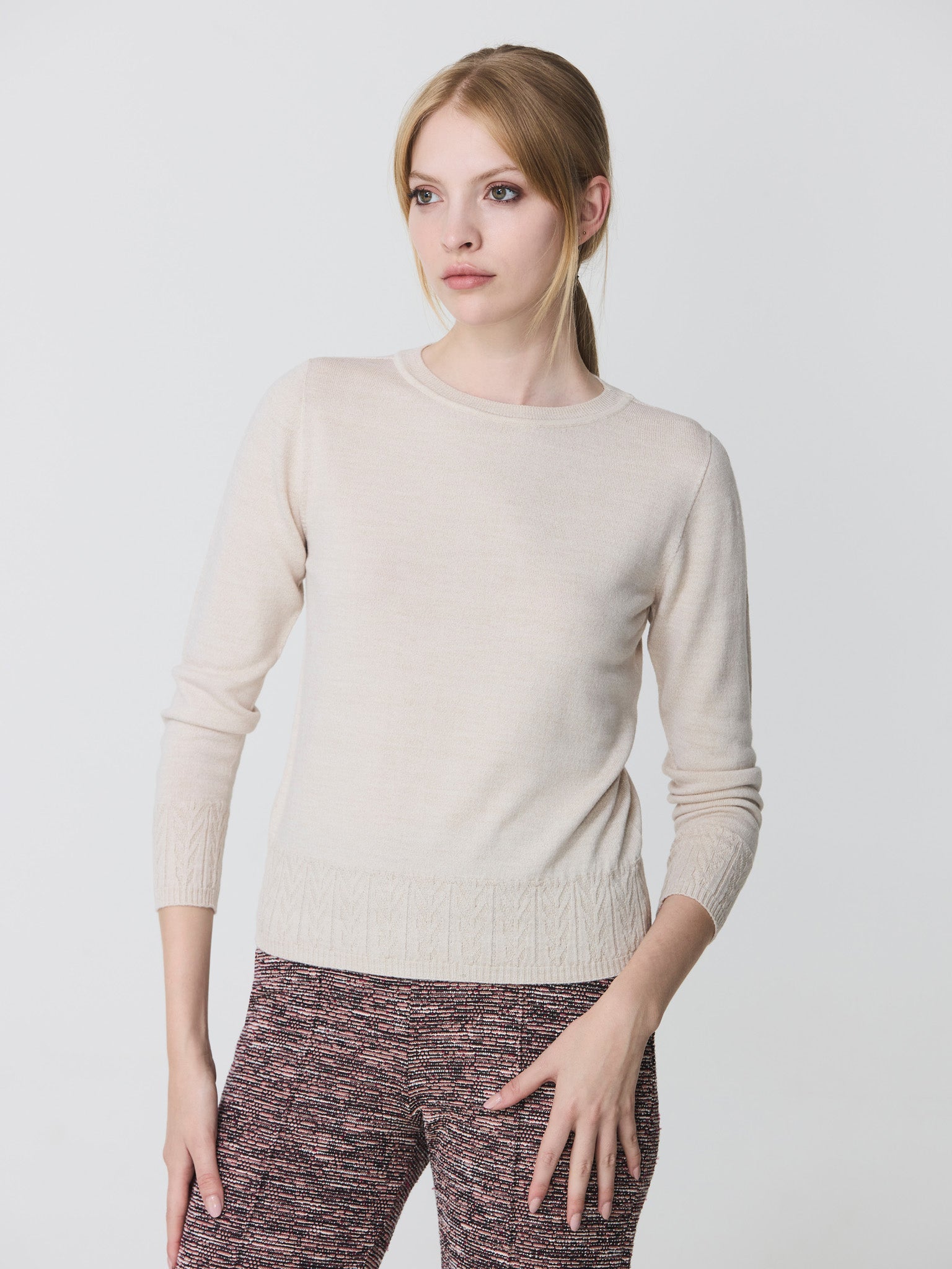 Boat neck sweater