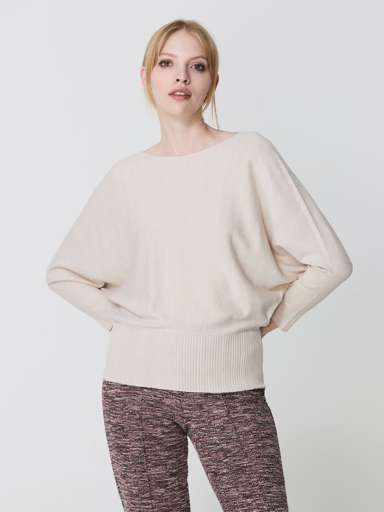 Batwing sleeve sweater