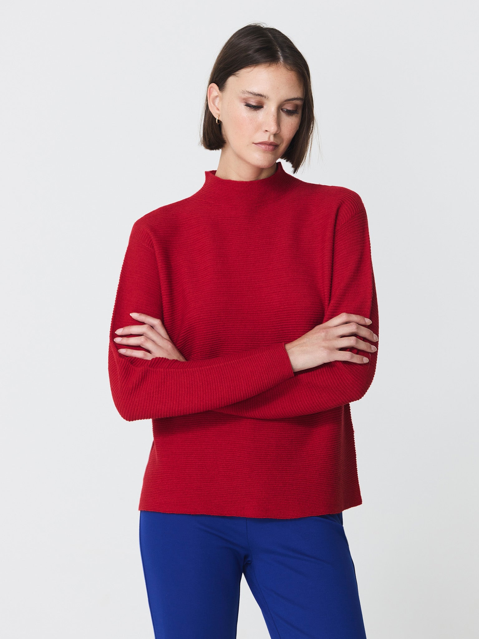 Funnel neck sweater