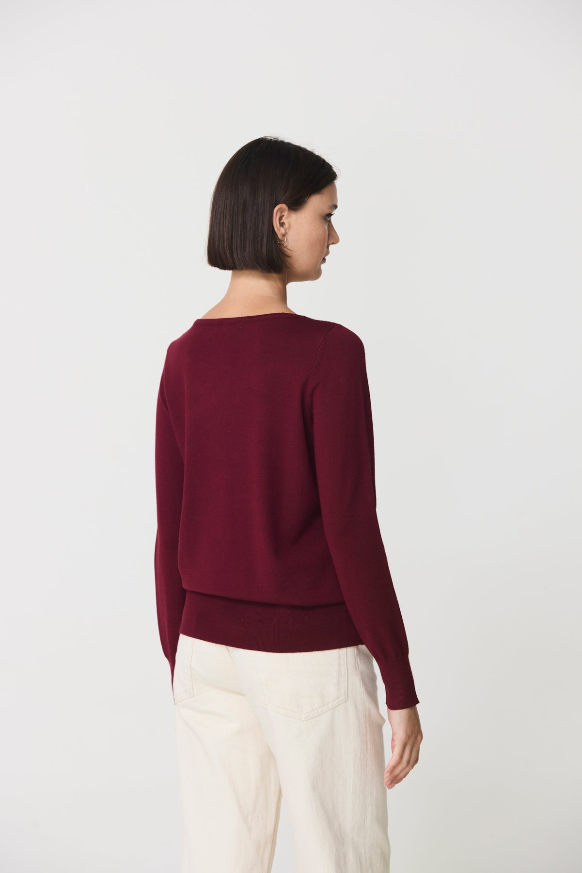 Boat neck sweater