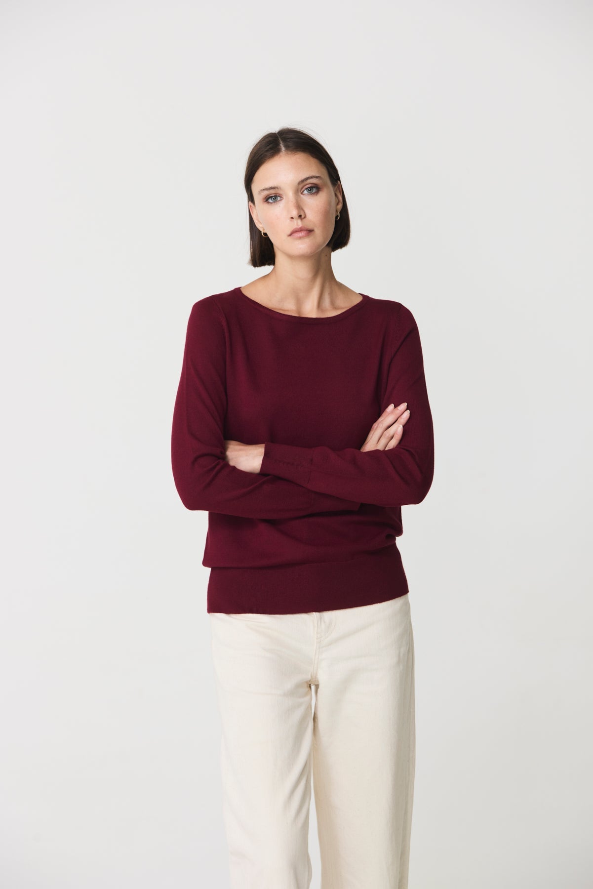 Boat neck sweater