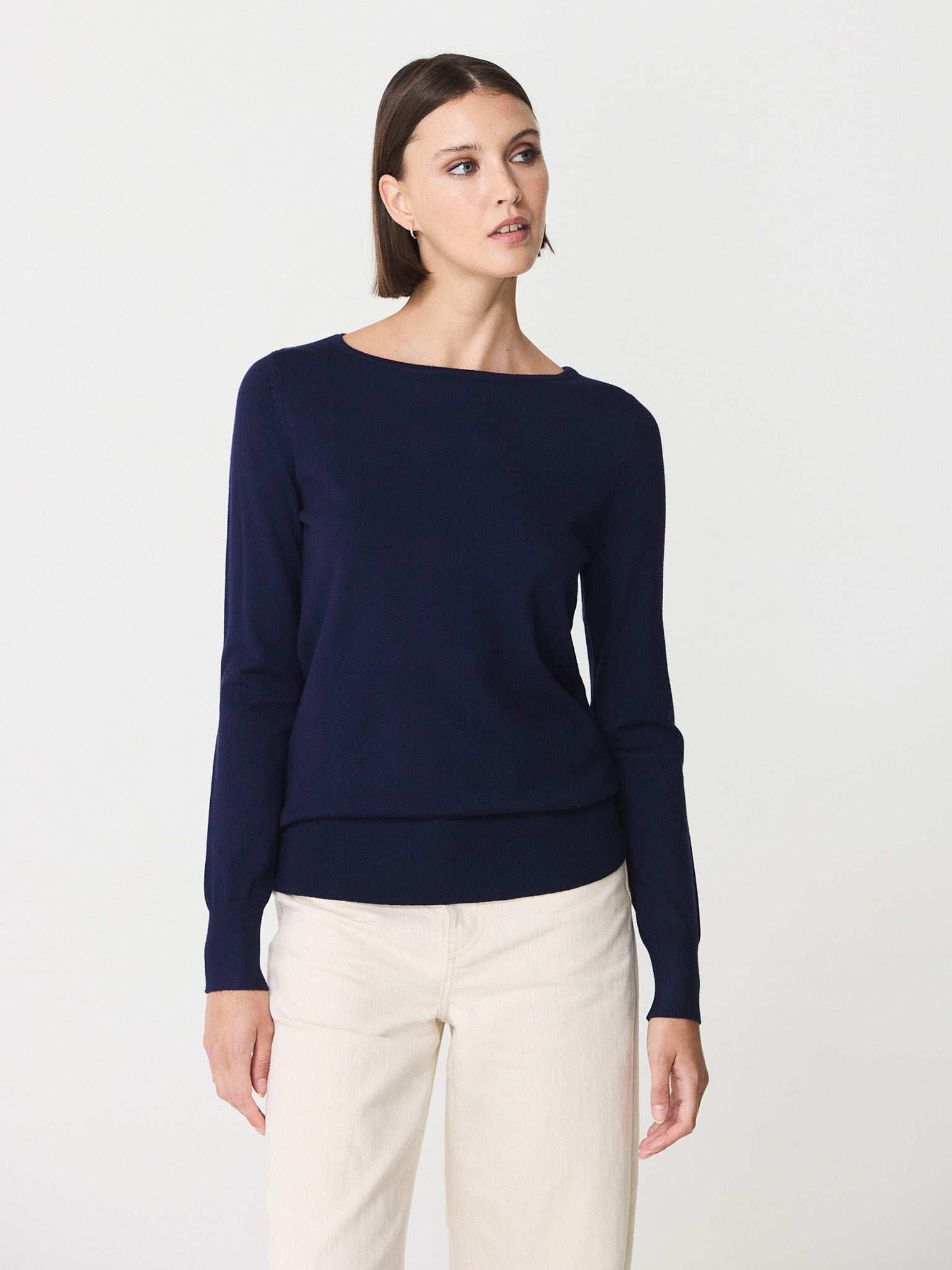 Boat neck sweater