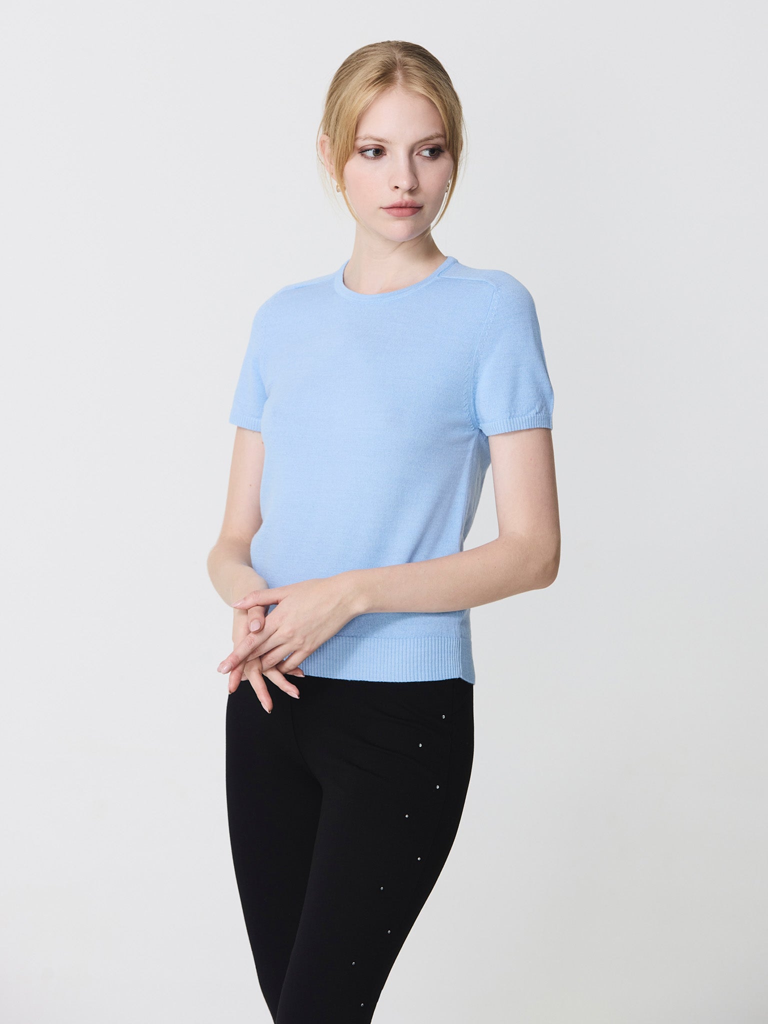 Women's round neck twinset