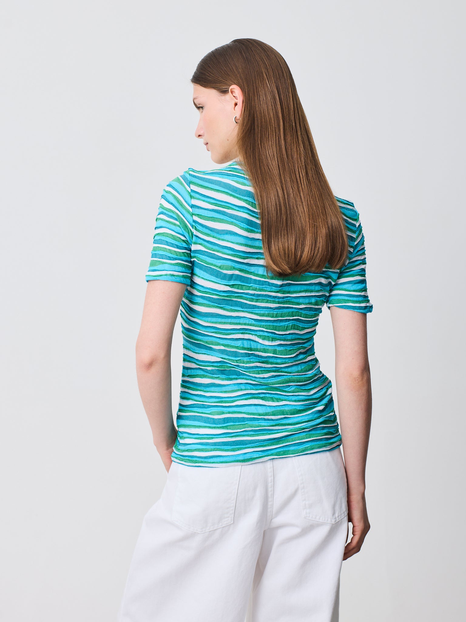 Camiseta tricolor manga corta