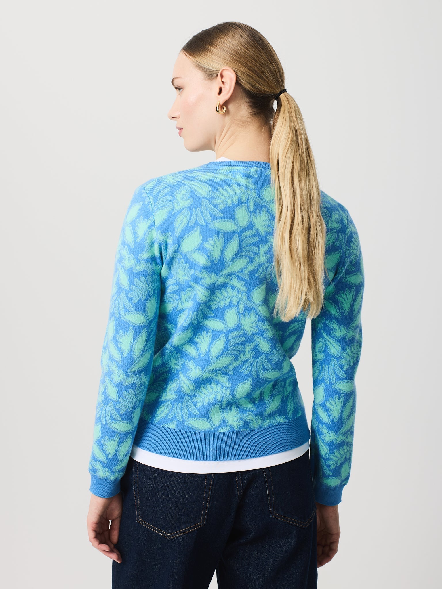 Jaqueta amb jacquard de flors
