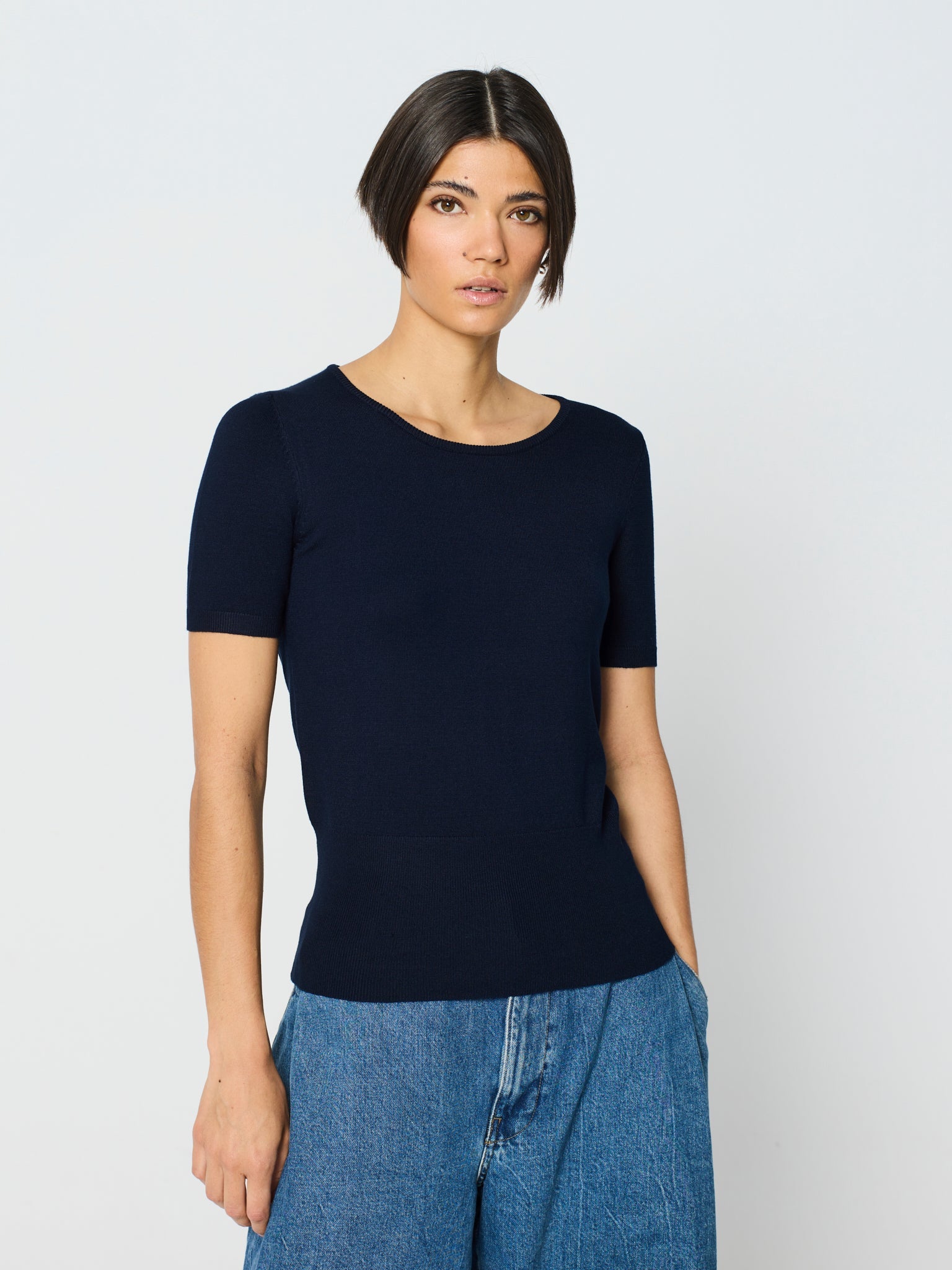 Twinset amb canalé ample als baixos